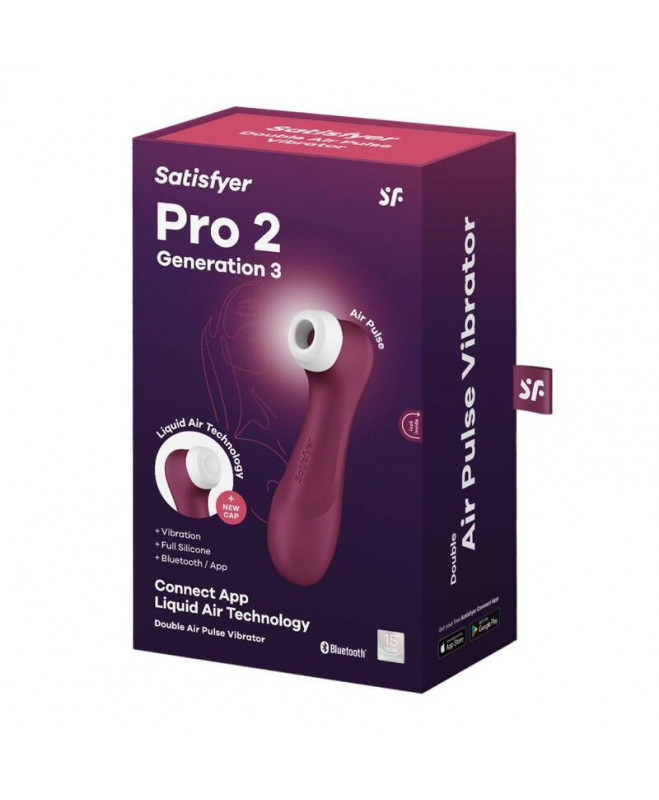 SATISFYER PRO 2 GENERACIÃÂN 3 – WINE RED BLUETOOTH IR APP 7