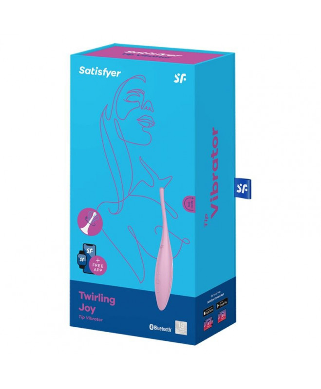 VIBRATORIUS SATISFYER TWIRLING JOY CLIT TIP - ROŽINĖ 4