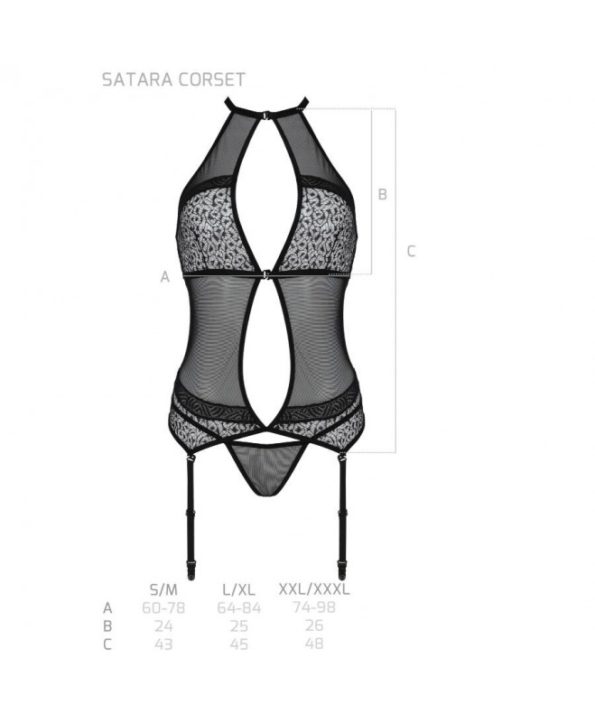 AISTRA - SATARA CORSET EROTIC LINE BLACK S/M 6