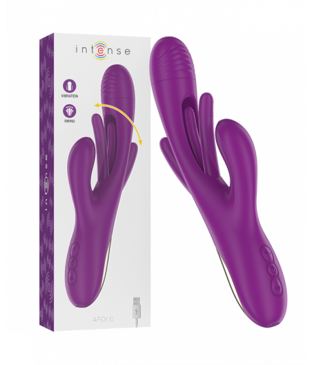 INTENSE - APOLO RECHARGEABLE MULTIFUNCTION VIBRATOR 7 VIBRATIONS WITH SWINGING MOTION