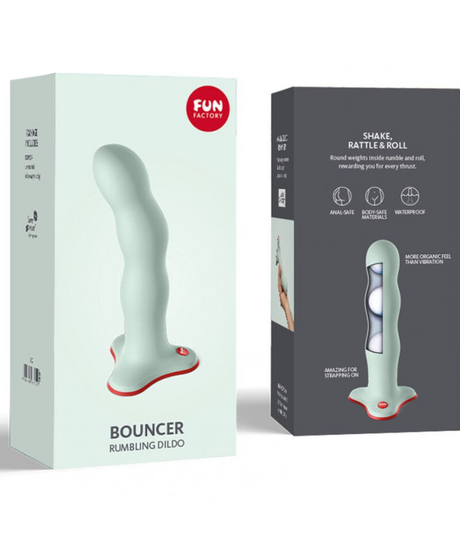 FUN FACTORY - BOUNCER DILDO PAKRAUJAMAS SAGE GREEN 6