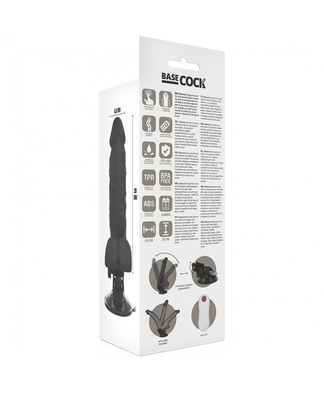 BASECOCKÃÂ – REALISTAS JUODAS NUOTOLINIO VALDYMAS, JUODAS 20 CM 7