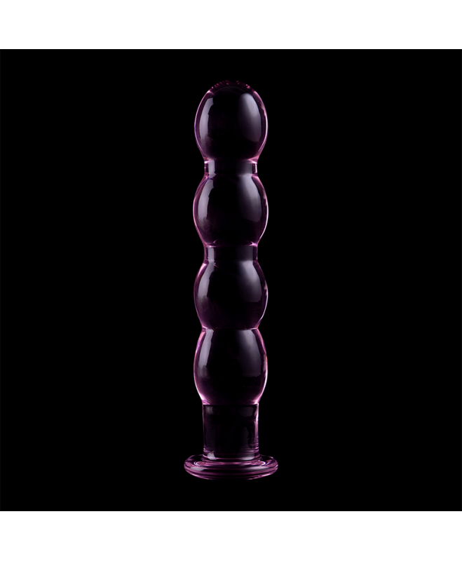 IBIZAÃÂ SERIJA NEBULA - 10 MODELIS DILDO BOROSILIKATINIS STIKLAS 16,5 X 3,5 CM RAUŽAS 5