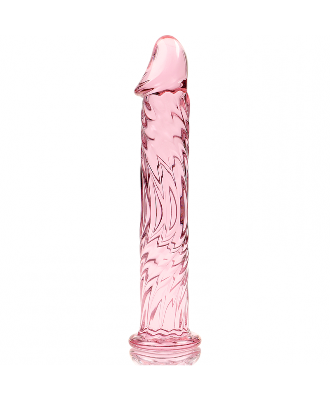 IBIZAÃÂ SERIJA NEBULA - 12 MODELIS DILDO BOROSILIKATINIS STIKLAS 17 X 3,5 CM RAUŽAS 2