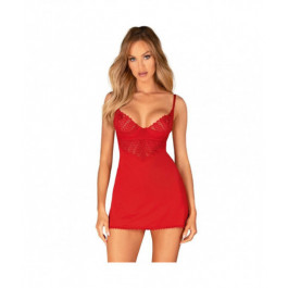 OBSESSIVE – INGRIDIA CHEMISE & THONG RED XS/S