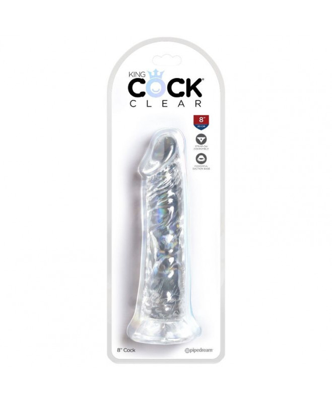 KING COCK - CLEAR REALISTIC VARPA 19,7 CM SKAIDRUS 4