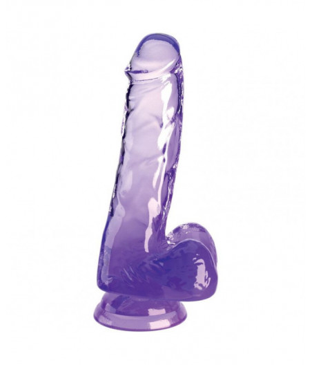 KING COCK CLEAR - REALISTIC PENIS WITH BALLS 13.5 CM