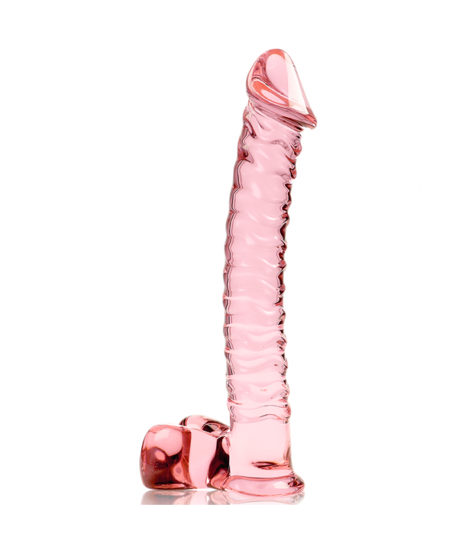 NEBULA SERIJA IBIZAÃÂ - MODELIS 23 DILDO BOROSILIKATINIS STIKLAS 21,5 X 4 CM RAUŽAS 3