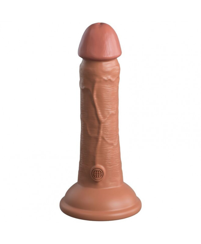 KING COCK ELITE – REALISTINĖ SILIKONINĖ DILDO 15,2 CM KARAMELĖ 3