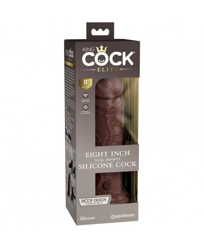 KING COCK ELITE - REALISTIKUS SILIKONINIS DILDO 20,3 CM RUDAS 5