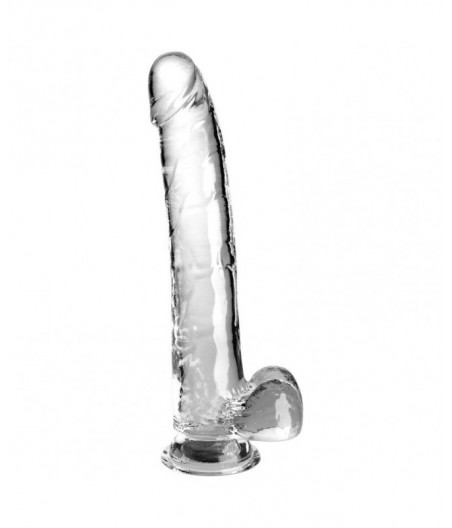 KING COCK CLEAR - DILDO WITH TESTICLES 24.8 CM