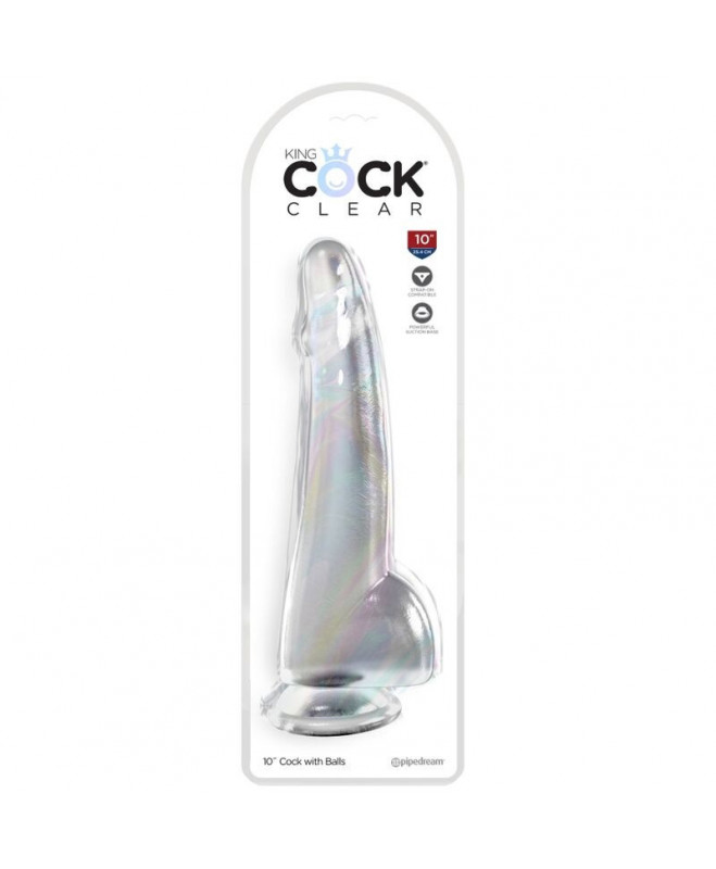 KING COCK CLEAR - DILDO SU SĖDIKLĖMIS 19 CM SKAIDRI 2