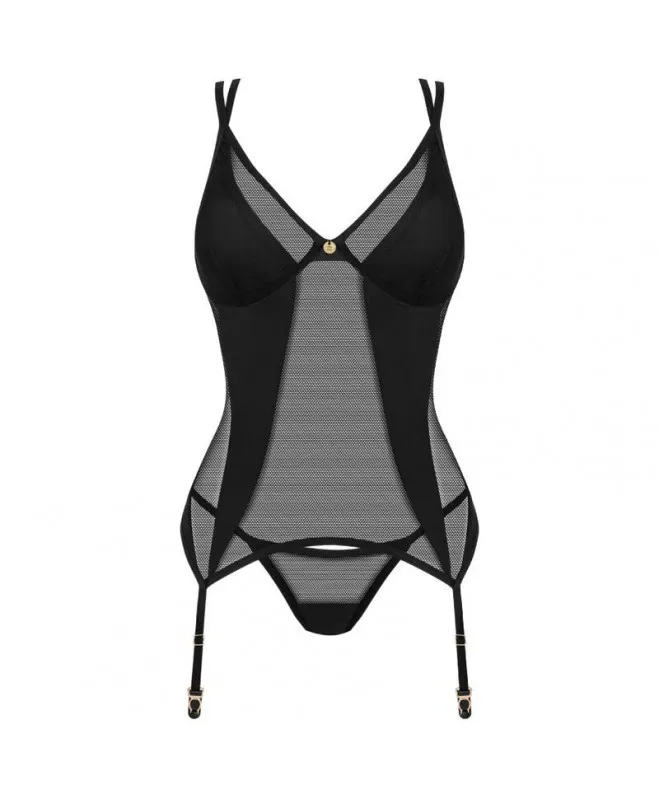 OBSESSIVE - NESARI KORSETAS & THONG XL/XXL 5