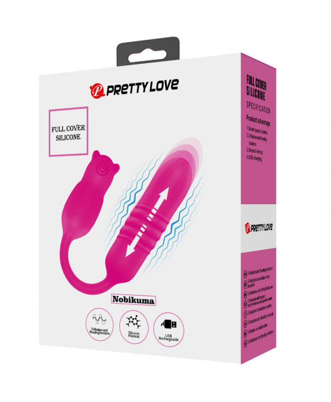 PRETTY LOVE - ROŽINĖ SILIKONINĖ VIBRUOTI KURA 8