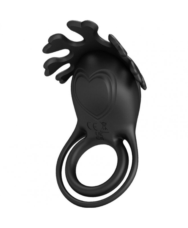 PRETTY LOVE - RUBEN VIBRATOR RING 7 VIBRATIONS BLACK SILICONE