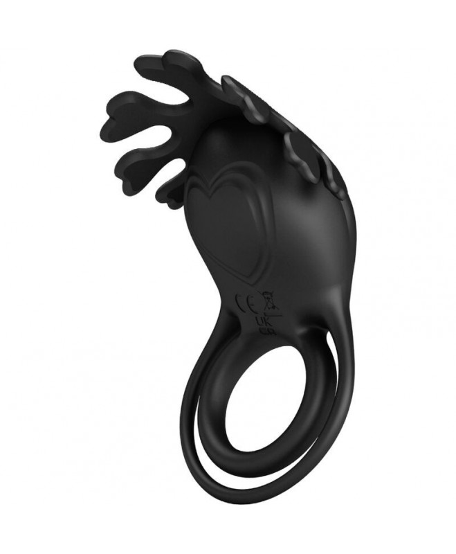 PRETTY LOVE - RUBEN VIBRATOR RING 7 VIBRATIONS BLACK SILICONE 2