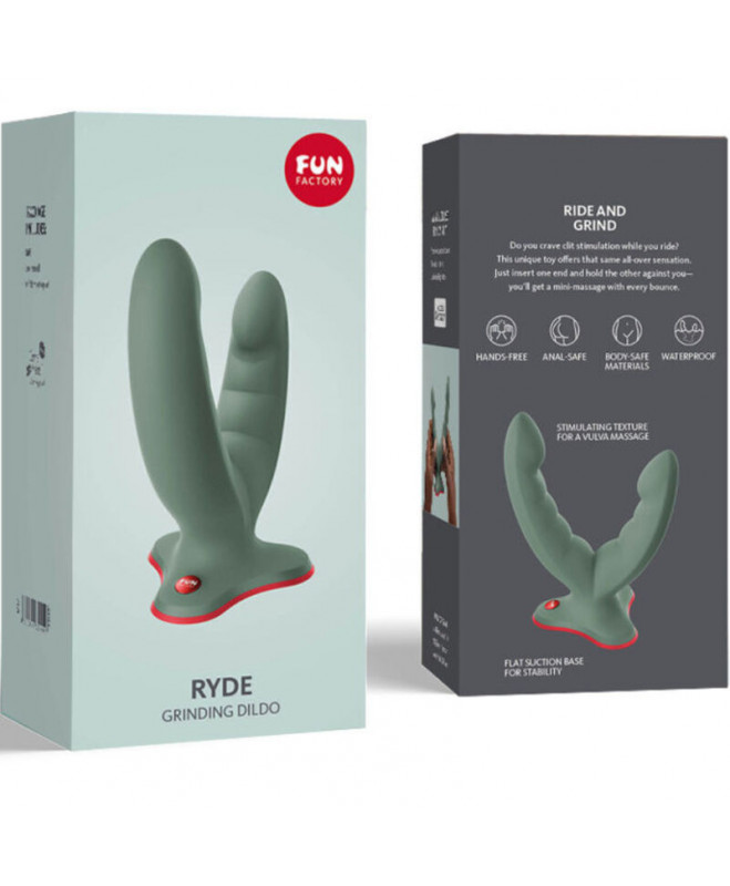 FUN FACTORY - RYDE DOUBLE DILDO & MASAGER GREEN 6