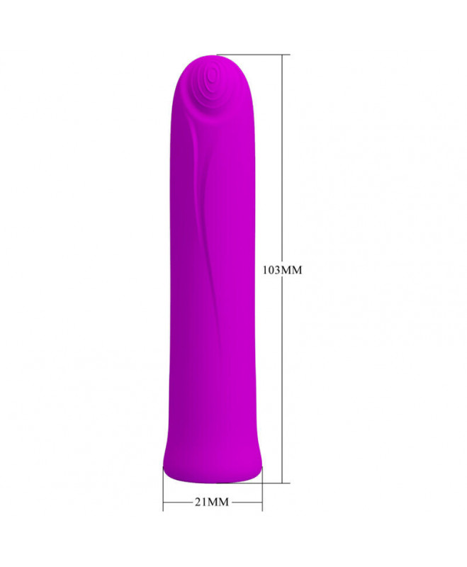 PRETTY LOVE – CURTIS MINI SUPER POWER VIBRATOR 12 VIOLETINĖS SILIKONINĖS VIBRATIONS 6