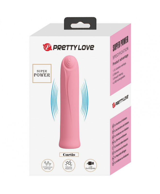 PRETTY LOVE – CURTIS MINI SUPER POWER VIBRATOR 12 ROŽINĖS SILIKONINĖS VIBRAVIMO 6