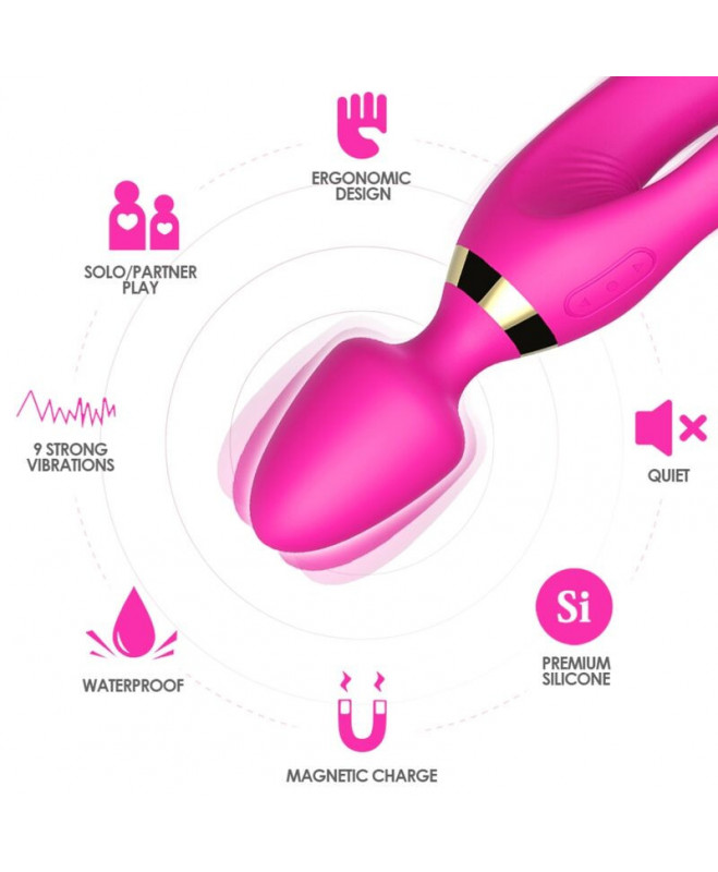 ARMONY - MASAGER & VIBRATOR Rabbit FUCHSIA 2