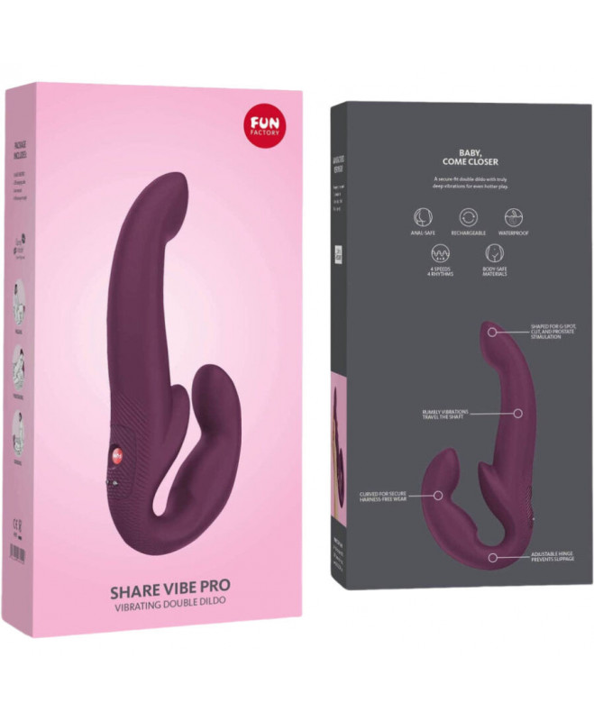 FUN FACTORY – DALINKITĖS VIBE PRO DVIGUBAS VIBRATORIAUS VIOLETAS 3