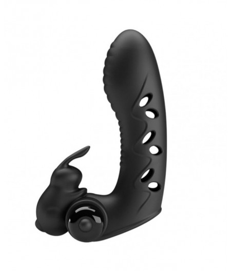 PRETTY LOVE - VANCE BLACK RABBIT VIBRATOR FINGER COVER