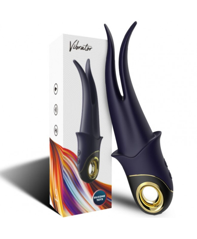 ARMONY - SHADOW VIBRATOR DOUBLE HEAD TEASING MĖLYNA