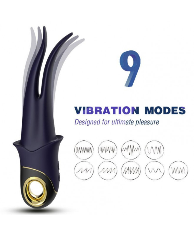 ARMONY - SHADOW VIBRATOR DOUBLE HEAD TEASING MĖLYNA 2