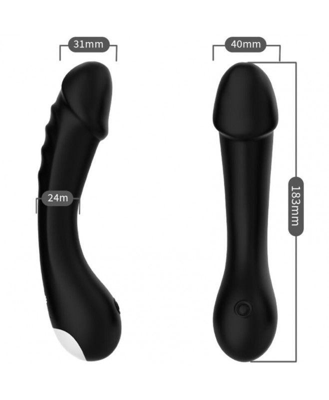 ARMONY - DILDO VIBRATORIAUS G-TAŠKO SILICONE BLACK 2