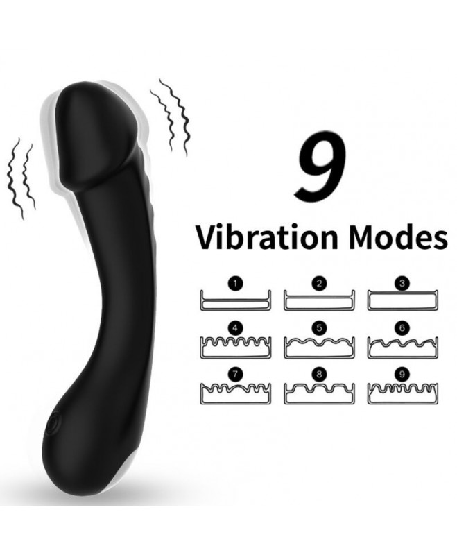 ARMONY - DILDO VIBRATORIAUS G-TAŠKO SILICONE BLACK 3