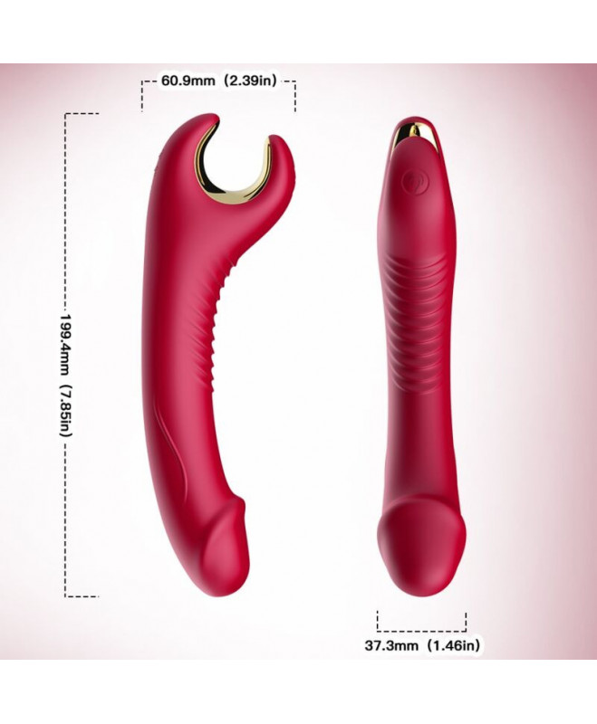 ARMONY - PRINCE DILDO VIBRATOR & ROTATOR RED 3