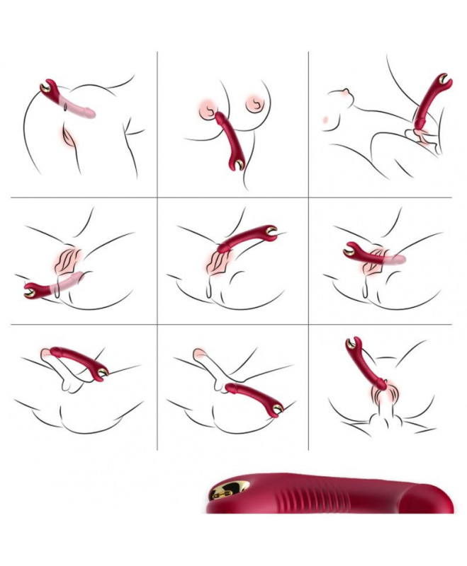 ARMONY - PRINCE DILDO VIBRATOR & ROTATOR RED 4