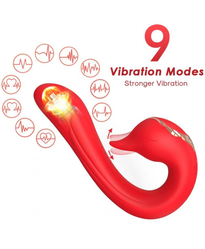 ARMONY - DELFIN VIBRATORIAUS MULTIPOSITION & HEAT EFFECT RED 2