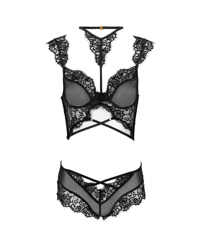 LIVCO CORSETTI FASHION - PALMENOM LC 90614 BRA + PANTY BLACK 3