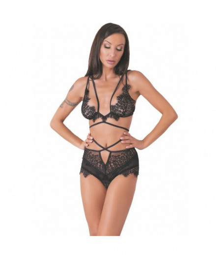 LIVCO CORSETTI FASHION - DREZNA BRA + PANTY BLACK