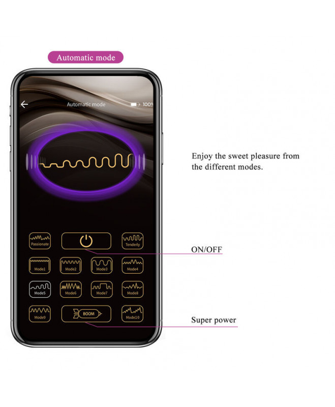 PRETTY LOVE – HECTOR ELECTROSHOCK VIBRATOR BY APP CONTROL PURPLE 17