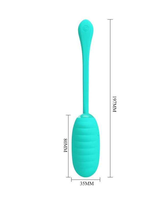 PRETTY LOVE – KIRK ĮKRAUJAMAS VIBRATINGAS EGG AQUA GREEN 6