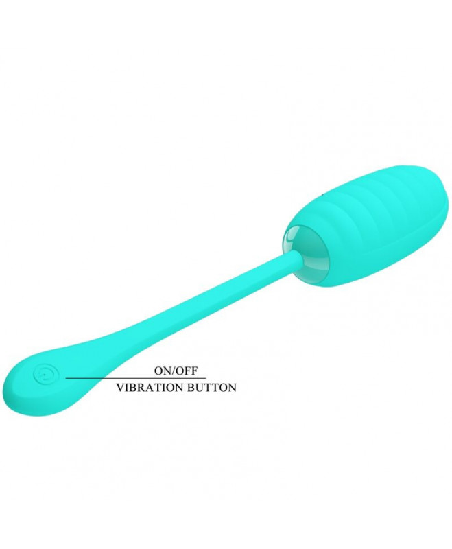 PRETTY LOVE – KIRK ĮKRAUJAMAS VIBRATINGAS EGG AQUA GREEN 7