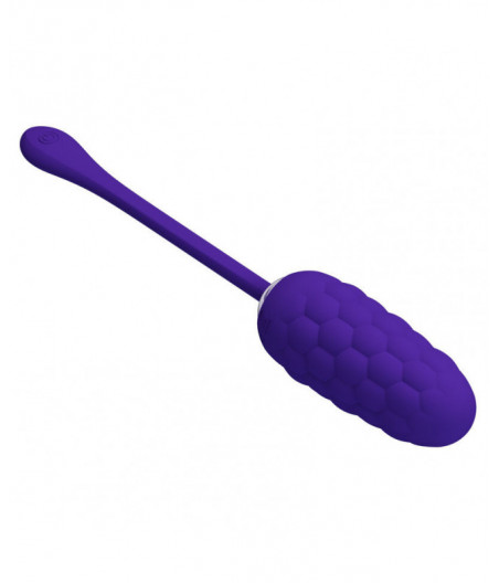 PRETTY LOVE - VIBRATING EGG WITH PURPLE RECHARGEABLE MARINE TEXTURE