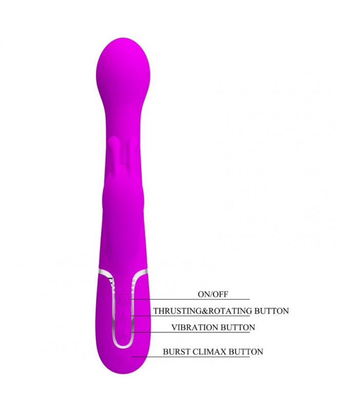 PRETTY LOVE – DEJON RABBIT VIBRATOR 3 viename DAUGIAFUNKCINĖ VIOLETĖ 9