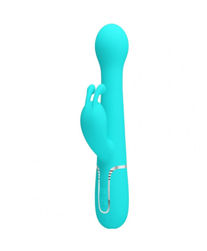 PRETTY LOVE – DEJON RABBIT VIBRATOR 3 viename daugiafunkcinis AQUA GREEN