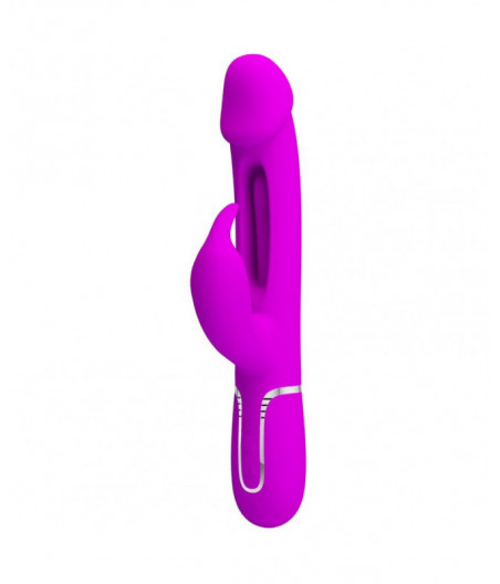 PRETTY LOVE - KAMPAS RABBIT 3 IN 1 MULTIFUNCTION VIBRATOR WITH TONGUE VIOLET