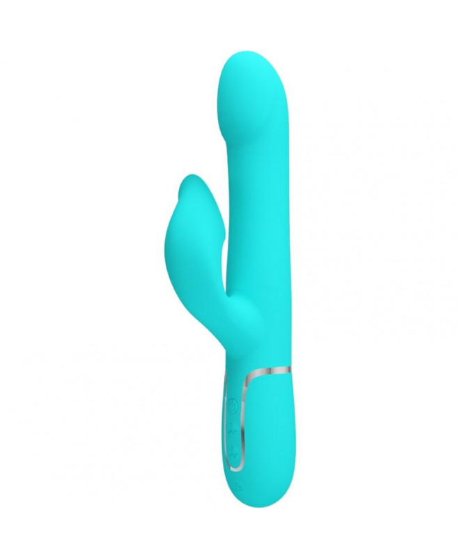 PRETTY LOVE - RABBIT VIBRATOR PEARLS AQUA GREEN