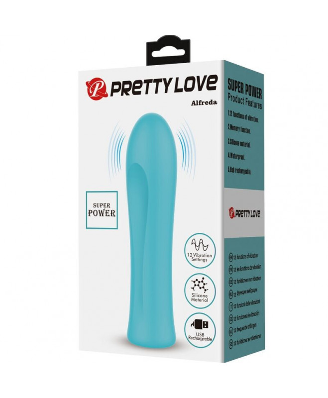 PRETTY LOVE - ALFREDA SUPER POWER VIBRATOR AQUA GREEN 8