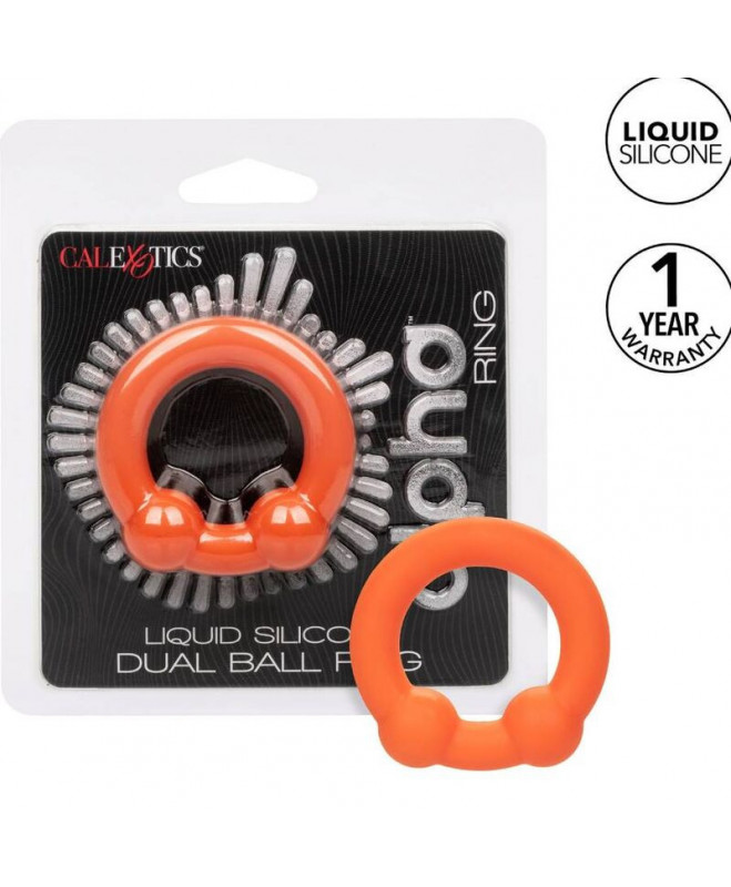 CALIFORNIA EXOTICS – ALPHA DUAL BALL RING ORANŽINĖ