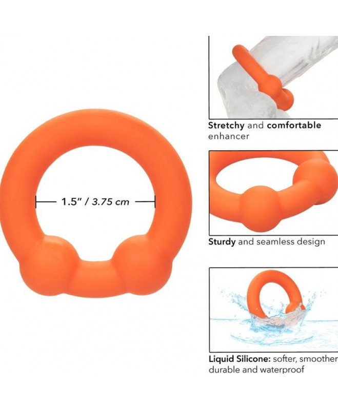 CALIFORNIA EXOTICS – ALPHA DUAL BALL RING ORANŽINĖ 7