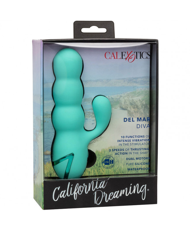 CALIFORNIA EXOTICS – DEL MAR DIVA VIBRATOR RABBIR AQUA GREEN BY CALIFORNIA DREAMING 13