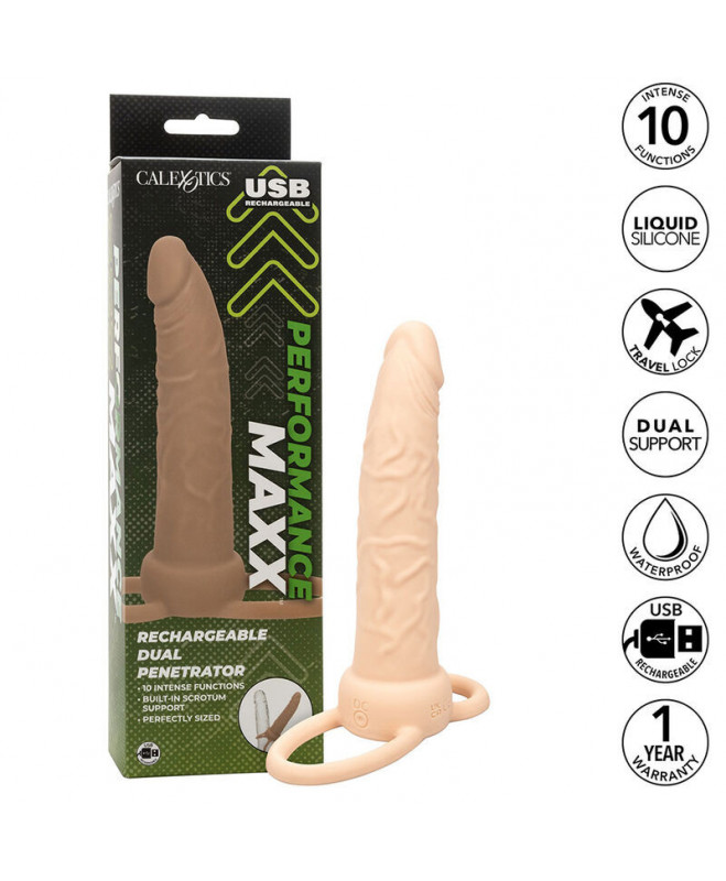 CALIFORNIA EXOTICS – PERFORMANCE MAXX PAKRAUJAMAS DUAL PENETRATOR LIGHT SKIN 3