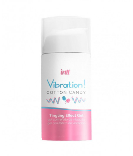 INTT - POWERFUL INTIMATE STIMULANT COTTON CANDY LIQUID VIBRATOR GEL 15 ML