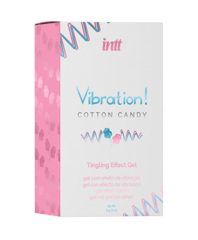 INTT – GALINGAS INTIMAUS STIMULIAVIMAS COTTON CANDY LIQUID VIBRATORIUS GELIS 15 ml 3